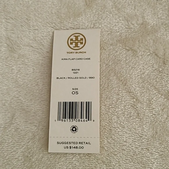 Tory Burch Black and Gold Kira Card Case - Picture 5 of 5